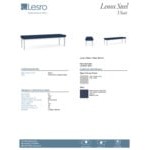 Lesro Lenox Steel Patriot Plus Imperial Blue Vinyl 3-Seat Bench Lesro Lenox Steel Patriot Plus Imperial Blue Vinyl 3-Seat Bench