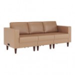 Flash Furniture Hercules Artemis Cognac LeatherSoft Sofa with 2 Charging Banks and Wooden Feet Flash Furniture Hercules Artemis Cognac LeatherSoft Sofa with 2 Charging Banks and Wooden Feet