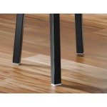 Lancaster Table & Seating Boomerang Black Finish Chair with Dark Gray Vinyl Seat and Driftwood Back - Unassembled
