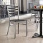 Lancaster Table & Seating Clear Coat Finish Ladder Back Chair with Black Wood Seat - Detached Seat Lancaster Table & Seating Clear Coat Finish Ladder Back Chair with Black Wood Seat - Detached Seat