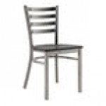 Lancaster Table & Seating Clear Coat Finish Ladder Back Chair with Black Wood Seat - Detached Seat Lancaster Table & Seating Clear Coat Finish Ladder Back Chair with Black Wood Seat - Detached Seat