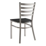 Lancaster Table & Seating Clear Coat Finish Ladder Back Chair with Black Wood Seat - Detached Seat Lancaster Table & Seating Clear Coat Finish Ladder Back Chair with Black Wood Seat - Detached Seat