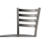 Lancaster Table & Seating Clear Coat Finish Ladder Back Chair with Black Wood Seat - Detached Seat Lancaster Table & Seating Clear Coat Finish Ladder Back Chair with Black Wood Seat - Detached Seat