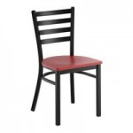 Lancaster Table & Seating Clear Coat Finish Ladder Back Chair with Black Wood Seat - Detached Seat Lancaster Table & Seating Clear Coat Finish Ladder Back Chair with Black Wood Seat - Detached Seat