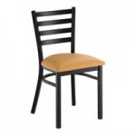 Lancaster Table & Seating Clear Coat Finish Ladder Back Chair with Black Wood Seat - Detached Seat Lancaster Table & Seating Clear Coat Finish Ladder Back Chair with Black Wood Seat - Detached Seat