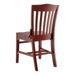 Lancaster Table & Seating Mahogany Finish Wood School House Chair Lancaster Table & Seating Mahogany Finish Wood School House Chair
