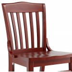 Lancaster Table & Seating Mahogany Finish Wood School House Chair Lancaster Table & Seating Mahogany Finish Wood School House Chair