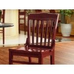 Lancaster Table & Seating Mahogany Finish Wood School House Chair Lancaster Table & Seating Mahogany Finish Wood School House Chair