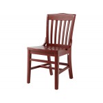 Lancaster Table & Seating Mahogany Finish Wood School House Chair Lancaster Table & Seating Mahogany Finish Wood School House Chair