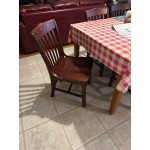 Lancaster Table & Seating Mahogany Finish Wood School House Chair Lancaster Table & Seating Mahogany Finish Wood School House Chair