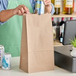 Choice Heavy Duty 25 lb. Shorty Extra Heavy-Duty Natural Kraft Bag - 400/Case Choice Heavy Duty 25 lb. Shorty Extra Heavy-Duty Natural Kraft Bag - 400/Case
