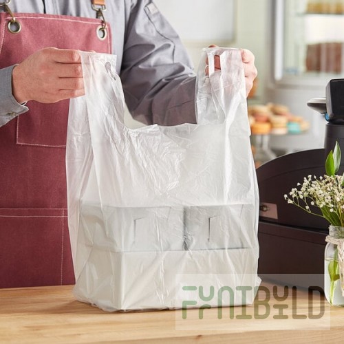 Choice Customizable 1/6 Standard Size Clear Unprinted Standard-Duty Plastic T-Shirt Bag - 1,000/Case
