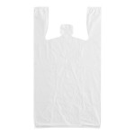 Choice Customizable 1/6 Standard Size Clear Unprinted Standard-Duty Plastic T-Shirt Bag - 1,000/Case Choice Customizable 1/6 Standard Size Clear Unprinted Standard-Duty Plastic T-Shirt Bag - 1,000/Case
