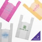 Choice Customizable 1/6 Standard Size Clear Unprinted Standard-Duty Plastic T-Shirt Bag - 1,000/Case Choice Customizable 1/6 Standard Size Clear Unprinted Standard-Duty Plastic T-Shirt Bag - 1,000/Case
