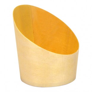 Front of the House Servewise 3 oz. Compostable Wood Slanted Cup - 200/Case