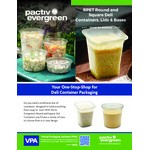 Pactiv Square Recessed PET Deli Lid for Automated Production Lines - 960/Case