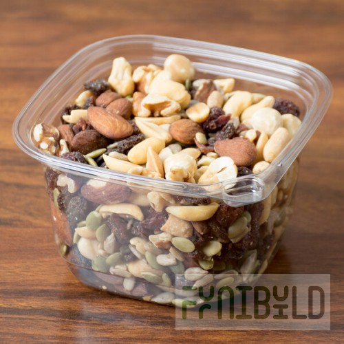 Placon 16 oz. Square Recycled PET Deli Container - 400/Case