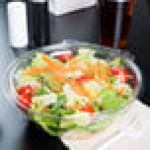 Dart SafeSeal 48 oz. Plastic Tamper-Resistant, Tamper-Evident Bowl with Flat Lid - 100/Case