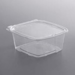 Dart SafeSeal 48 oz. Plastic Tamper-Resistant, Tamper-Evident Bowl with Flat Lid - 100/Case