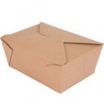 Fold-Pak 04BPBLACKM Bio-Pak Black Microwavable Paper #4 Take-Out Containers 7 3/4
