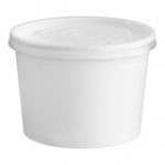 Choice 12 oz. Double Poly-Coated Paper Soup / Hot Food Cup with Vented Plastic Lid - 250/Case Choice 12 oz. Double Poly-Coated Paper Soup / Hot Food Cup with Vented Plastic Lid - 250/Case