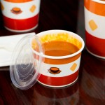 Choice 12 oz. Double Poly-Coated Paper Soup / Hot Food Cup with Vented Plastic Lid - 250/Case Choice 12 oz. Double Poly-Coated Paper Soup / Hot Food Cup with Vented Plastic Lid - 250/Case