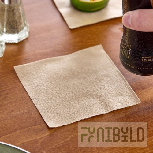 EcoChoice 1-Ply Natural Kraft Beverage / Cocktail Napkin - 4,000/Case
