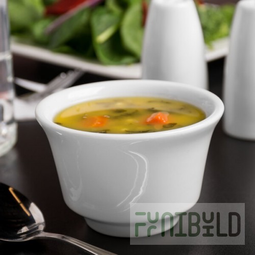 Libbey Slenda 8 oz. Royal Rideau White Porcelain Bouillon - Sample