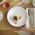 Libbey Ares 5 oz. White Porcelain Fruit Bowl - Sample
