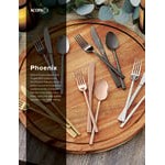 Acopa Phoenix Satin 18/0 Stainless Steel Forged Flatware 5-Piece Set - Sample