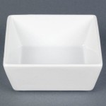 CAC F-BW5 Fortune China White 12 oz. Square Bowl - 48/Case