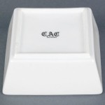 CAC F-BW5 Fortune China White 12 oz. Square Bowl - 48/Case