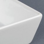 CAC F-BW5 Fortune China White 12 oz. Square Bowl - 48/Case