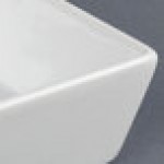 CAC F-BW5 Fortune China White 12 oz. Square Bowl - 48/Case