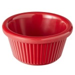 Acopa 2 oz. Red Fluted Melamine Ramekin - 12/Case Acopa 2 oz. Red Fluted Melamine Ramekin - 12/Case