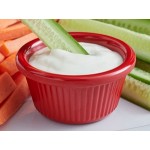 Acopa 2 oz. Red Fluted Melamine Ramekin - 12/Case Acopa 2 oz. Red Fluted Melamine Ramekin - 12/Case