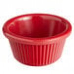 Acopa 2 oz. Red Fluted Melamine Ramekin - 12/Case Acopa 2 oz. Red Fluted Melamine Ramekin - 12/Case