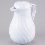 Vollrath 52134 SwirlServe Tilt & Pour 64 oz. White Beverage Server Vollrath 52134 SwirlServe Tilt & Pour 64 oz. White Beverage Server