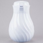 Vollrath 52134 SwirlServe Tilt & Pour 64 oz. White Beverage Server Vollrath 52134 SwirlServe Tilt & Pour 64 oz. White Beverage Server