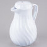 Vollrath 52134 SwirlServe Tilt & Pour 64 oz. White Beverage Server Vollrath 52134 SwirlServe Tilt & Pour 64 oz. White Beverage Server