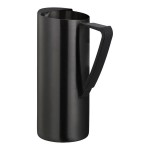 Service Ideas 64.2 oz. Slim Black Onyx Stainless Steel Pitcher with Guard X7025BSBXV2