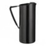 Service Ideas 64.2 oz. Slim Black Onyx Stainless Steel Pitcher with Guard X7025BSBXV2