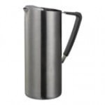 Service Ideas 64.2 oz. Slim Black Onyx Stainless Steel Pitcher with Guard X7025BSBXV2