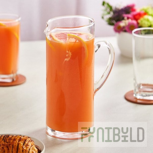 Acopa 53 oz. Slim Glass Pitcher - 6/Case