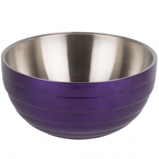 Vollrath 4659165 Double Wall Round Beehive 3.4 Qt. Serving Bowl - Passion Purple Vollrath 4659165 Double Wall Round Beehive 3.4 Qt. Serving Bowl - Passion Purple