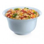 TableCraft CW3130CBL 3.25 Qt. Cobalt Blue Cast Aluminum Tulip Salad Bowl