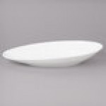 Bon Chef 1100014P Slanted Oval 26 oz. White Porcelain Bowl - 6/Pack Bon Chef 1100014P Slanted Oval 26 oz. White Porcelain Bowl - 6/Pack
