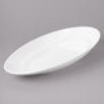 Bon Chef 1100014P Slanted Oval 26 oz. White Porcelain Bowl - 6/Pack Bon Chef 1100014P Slanted Oval 26 oz. White Porcelain Bowl - 6/Pack