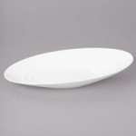 Bon Chef 1100014P Slanted Oval 26 oz. White Porcelain Bowl - 6/Pack Bon Chef 1100014P Slanted Oval 26 oz. White Porcelain Bowl - 6/Pack