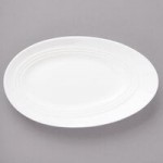 Bon Chef 1100014P Slanted Oval 26 oz. White Porcelain Bowl - 6/Pack Bon Chef 1100014P Slanted Oval 26 oz. White Porcelain Bowl - 6/Pack